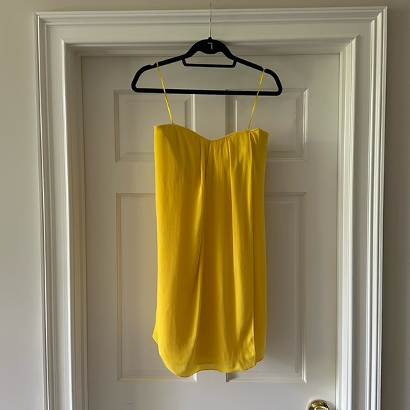 Tibi Dresses & Skirts - TIBI Yellow Strapless Dress size 10